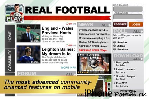 Real Soccer 2012 v1.0.6 [Gameloft] [RUS] [Игры для iPhone/iPod Touch/iPad]
